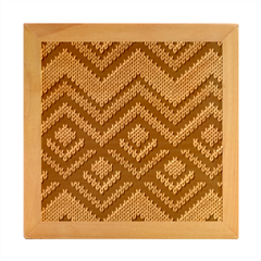 Texture Pattern Fabric Wood Photo Frame Cube by Loisa77