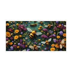 Bees Colony Flowers Yoga Headband by Loisa77