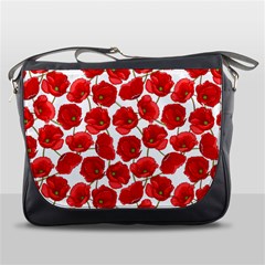 Flower Poppies Plant Petal Messenger Bag by Perong