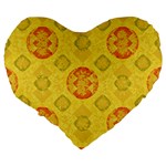 Art Pattern Design Background Large 19  Premium Flano Heart Shape Cushions Back