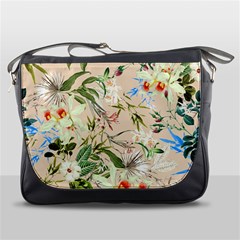 Textile Fabric Tropical Messenger Bag by Paksenen