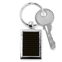 Fern Pattern 2 Black Key Chain (rectangle) by snowwhitegirl
