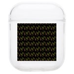 Fern Pattern 2 Black Soft TPU AirPods 1/2 Case Front