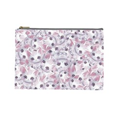 Sweet Kawaii Kitty Pattern (ai) Bk Cosmetic Bag (large) by dflcprintsclothing