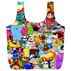 Sticker Art, Brand, Cartoon Full Print Recycle Bag (xxl) by kyorashop23