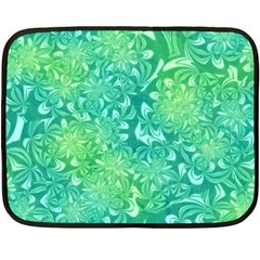 Retro Flower Pattern Design Batik Two Sides Fleece Blanket (mini) by Posterlux