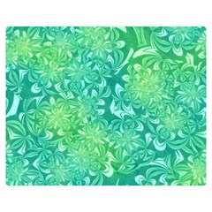 Retro Flower Pattern Design Batik Two Sides Premium Plush Fleece Blanket (teen Size) by Posterlux