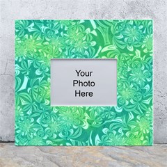 Retro Flower Pattern Design Batik White Wall Photo Frame 5  X 7  by Posterlux