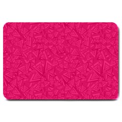 Pink Abstract Crimson Triangle Large Doormat by Posterlux
