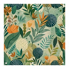 Leaves Pattern Flora Nature Banner And Sign 3  X 3  by Posterlux