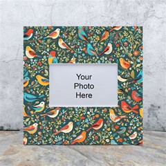 Birds Pattern Flowers Whimsical White Box Photo Frame 4  X 6  by Salmanaz77