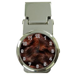 Brown Wool Texture Money Clip Watches by kyorashop23
