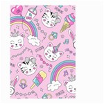 Beautiful Cute Animals Pattern Pink Large Garden Flag (Two Sides) Front