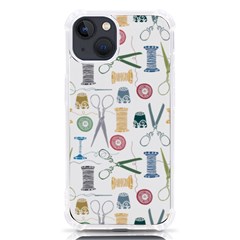 Pattern Seamless Texture Sewing Iphone 13 Tpu Uv Print Case by Salmanaz77