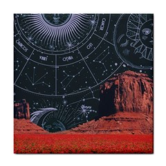 Astrology Surreal Surrealism Trippy Visual Art Tile Coaster by Bedest