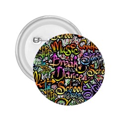 Graffiti Word Seamless Pattern 2 25  Buttons by Bedest