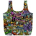 Graffiti Word Seamless Pattern Full Print Recycle Bag (XL) Front