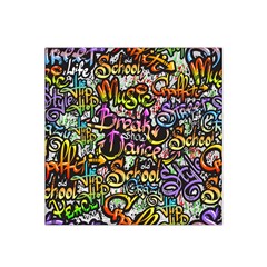Graffiti Word Seamless Pattern Satin Bandana Scarf 22  X 22  by Bedest