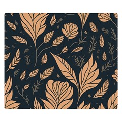 Background Pattern Leaves Texture Two Sides Premium Plush Fleece Blanket (kids Size) by Salmanaz77