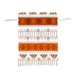 Ethnic Traditional Seamless Pattern Lightweight Drawstring Pouch (M) Back