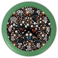 Pearls And Stones Color Wall Clock by dedoma