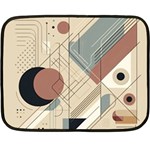 Boho Abstract Architecture Two Sides Fleece Blanket (Mini) 35 x27  Blanket Back