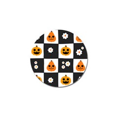 Seamless Halloween Pattern With Smiling Pumpkin 20240926 161714 0000 Golf Ball Marker by Safari