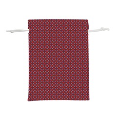 Brown Red Dot Pattern Lightweight Drawstring Pouch (l) by ytdream