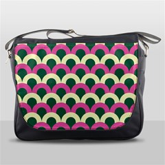 Green Yellow Pattern Messenger Bag by ytdream