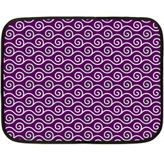 Violet White Pattern Fleece Blanket (mini) by ytdream