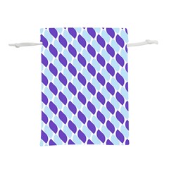 White Blue Pattern Lightweight Drawstring Pouch (m) by ytdream
