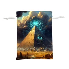 Mystic Blue Pyramid Art Lightweight Drawstring Pouch (m) by ExtraAwesomeSauce