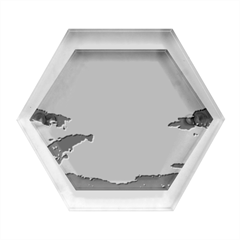 Vibrant Sunset Over Serene Lake Hexagon Wood Jewelry Box by ExtraAwesomeSauce