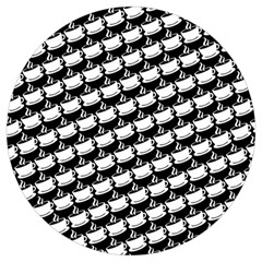 Stylish Coffee Cup Pattern Round Trivet by ExtraAwesomeSauce
