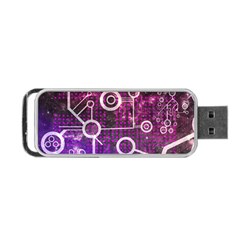 Cosmic Network Geometric Art Portable Usb Flash (one Side) by ExtraAwesomeSauce