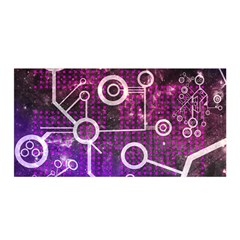 Cosmic Network Geometric Art Satin Wrap 35  X 70  by ExtraAwesomeSauce
