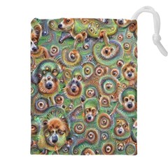 Surreal Abstract Early Ai Art Drawstring Pouch (4xl) by ExtraAwesomeSauce