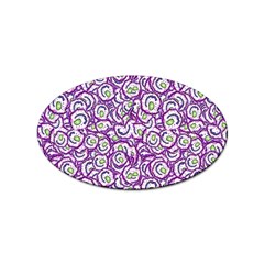 Funny Bacterias Drawing Motif Random Pattern Sticker (oval) by dflcprintsclothing