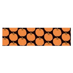 Black And Orange Pumpkin Oblong Satin Scarf (16  X 60 ) by ConteMonfrey