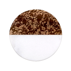 Camouflage Army Survival Uniform Classic Marble Wood Coaster (round)  by Posterlux