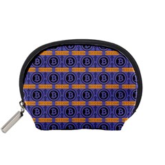 Bitcoin Logo Pattern Accessory Pouch (small) by ExtraAwesomeSauce