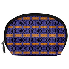 Bitcoin Logo Pattern Accessory Pouch (large) by ExtraAwesomeSauce