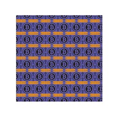 Bitcoin Logo Pattern Square Satin Scarf (30  X 30 ) by ExtraAwesomeSauce