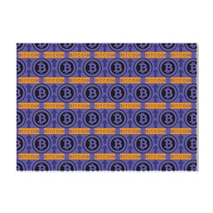 Bitcoin Logo Pattern Crystal Sticker (a4) by ExtraAwesomeSauce