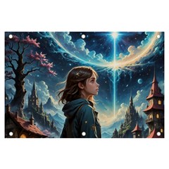 Enchanting Fantasy Night Sky Scene Banner And Sign 6  X 4  by ExtraAwesomeSauce
