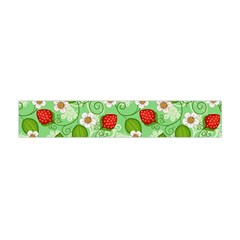 Strawberries Pattern Seamless Premium Plush Fleece Scarf (mini) by Posterlux