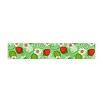 Strawberries Pattern Seamless Premium Plush Fleece Scarf (Mini) Back