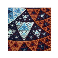 Fractal Triangle Geometric Abstract Pattern Square Satin Scarf (30  X 30 ) by Cemarart