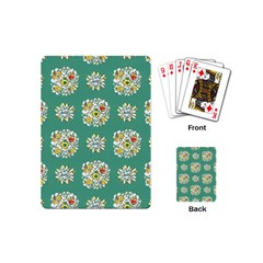 Retro 1960s Flowers Pattern 2 Playing Cards Single Design (mini) by violetheavensky