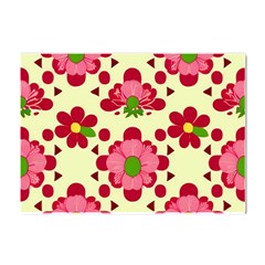 Retro 1960s Flowers Pattern 4 Crystal Sticker (a4) by violetheavensky